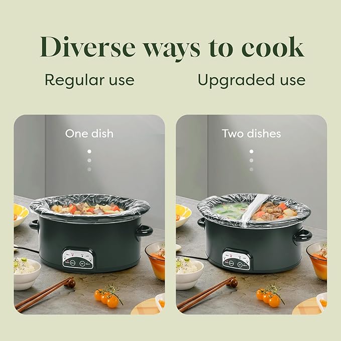 Oasier Slow Cooker Liners, Disposable Oval Large Size 60 Count