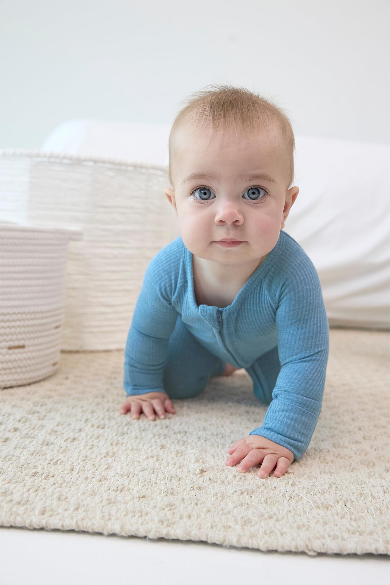 Little Sleepies Baby Pajamas, Heather Blue, 2T