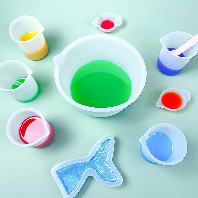 Sjubaopen Silicone Measuring Cups 600ml for Resin, Epoxy, Baking