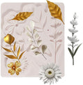 IKOJING 1 Pcs Flower Fondant Mold for Cake Decoration, Leaf Chocolate Silicone Mold, Exquisite Flower and Leaf Shape is Perfect for Wedding Desserts, Candy, Sugar Craft, Gum, Resin, Clay