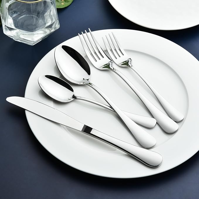Silverware Set for 6,30 Piece Stainless Steel Flatware Utensils Cutlery Set