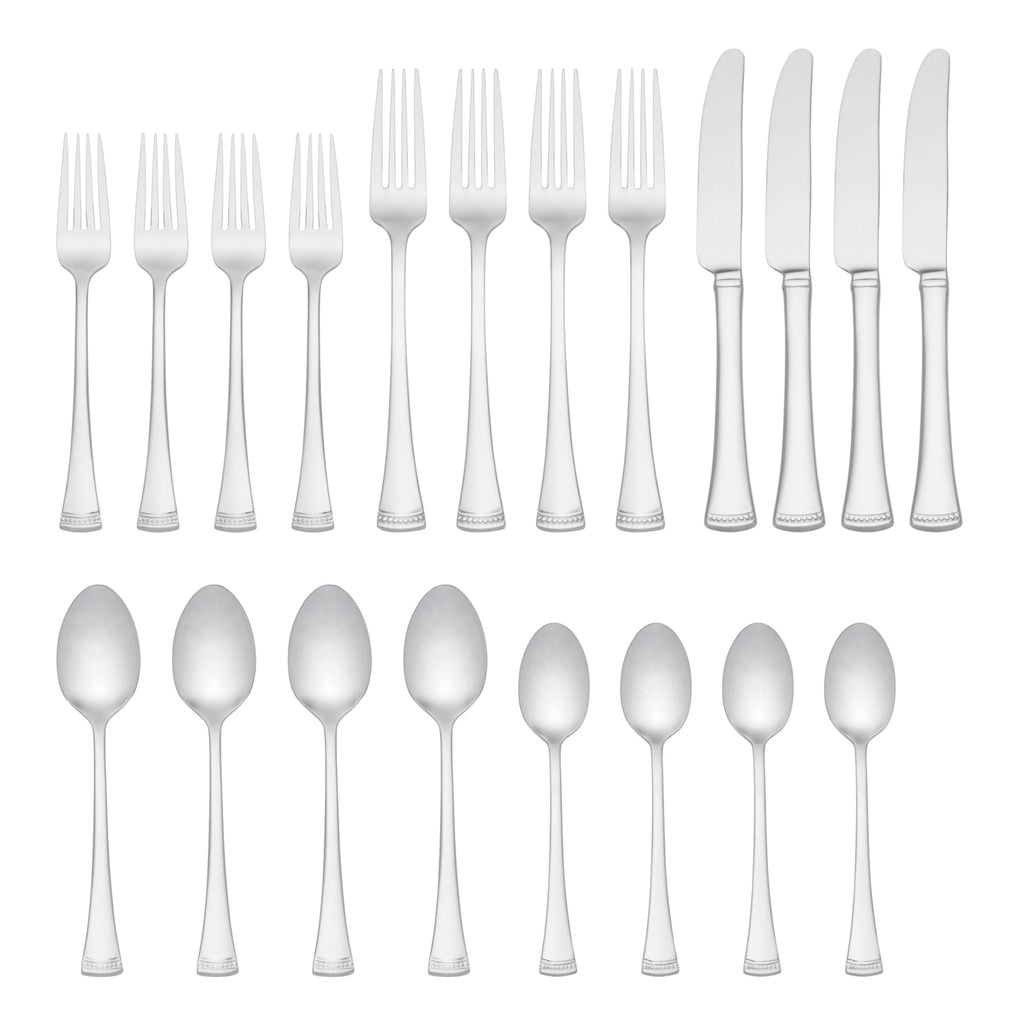 Lenox Portola 20-Piece 18/10 Silverware Set for 4, Flatware