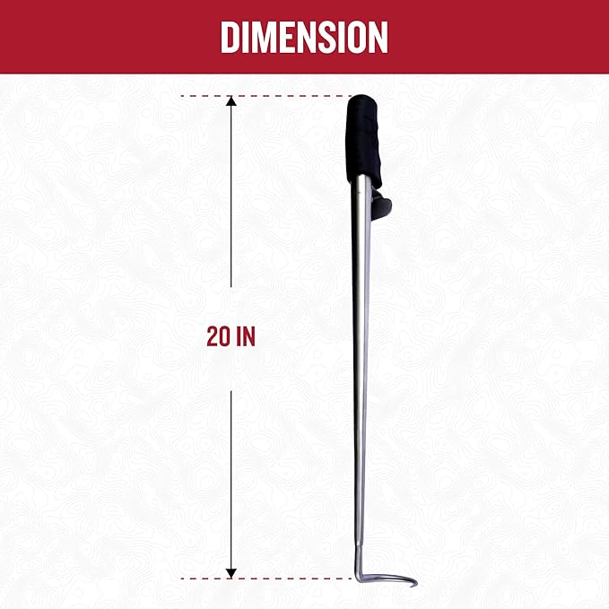 FIREDISC Ultimate Flipping Tool Heavy-Duty BBQ Utensil with Extra Long Handle TCGFLIP, Pig Tail Meat Flipper Hook Specially Made for FIREDISC Cookers, Fish and Steak Flipper Hook and Food Turner