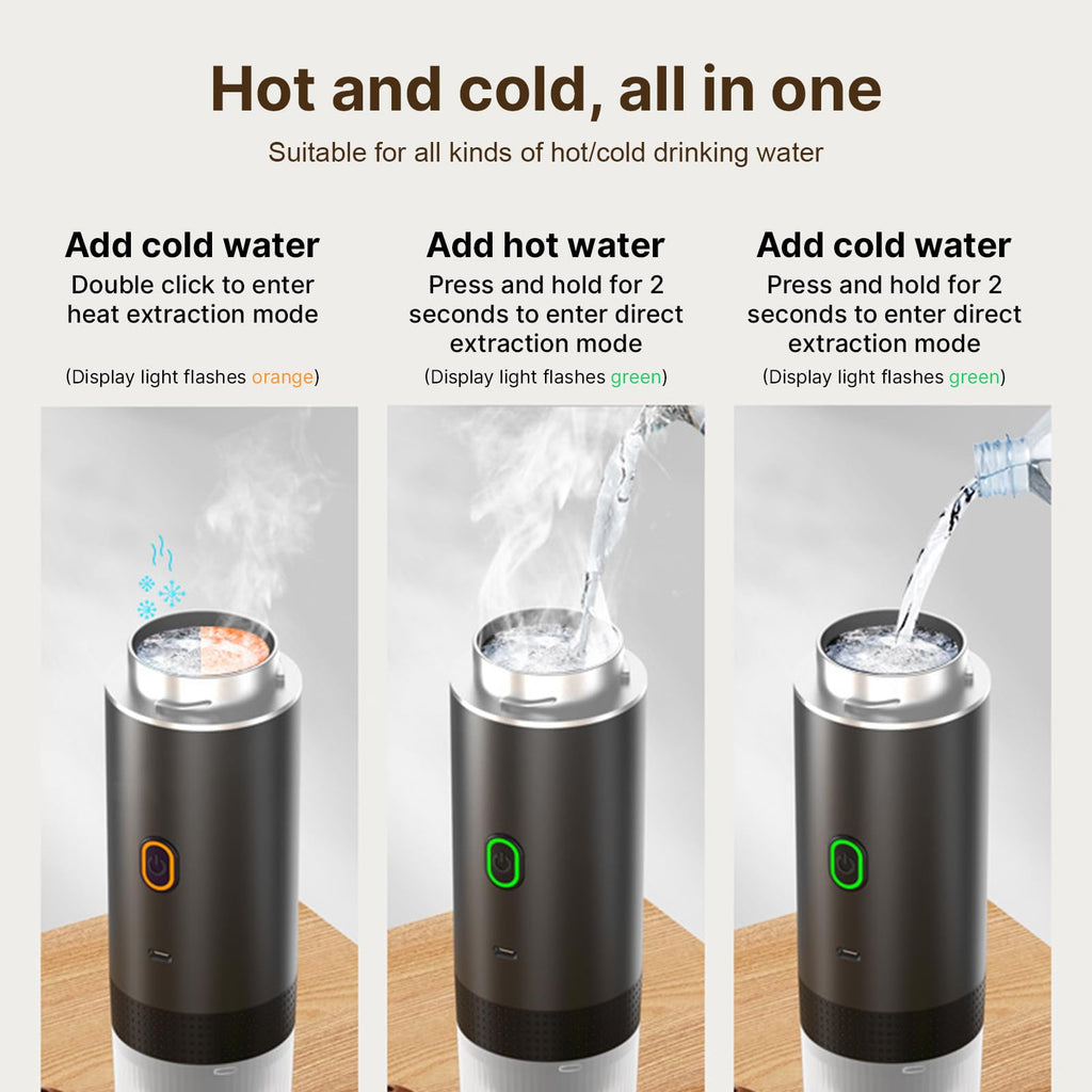 Irishom Portable Coffee Machine, 3 in 1 Cordless Electric Coffee Maker, Work with Capsule and Ground Coffee, Cold Brew and Heating Coffee Maker with 150ml Cup