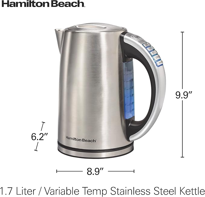 Hamilton Beach 1.7 Liter Electric Tea Kettle, Water Boiler & Heater