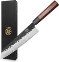 MITSUMOTO SAKARI 9-Inch Japanese Kiritsuke Knife, 3-layer 9Cr18MoV steel