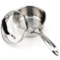AVACRAFT 1.5 Quart Stainless Steel Saucepan with Glass Strainer Lid