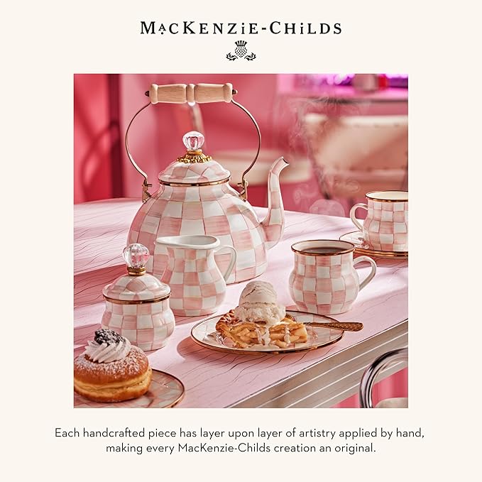 MACKENZIE-CHILDS Everyday Bowl, Extra Small, Pink-and-White Rosy Check