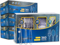 PARTY BARGAINS Disposable Cutlery Set 1440-Piece – Sapphire Settings Clear Plastic Forks Spoons Knives – Heavy-Duty Utensils for Parties Catering Weddings & Events – BPA Free