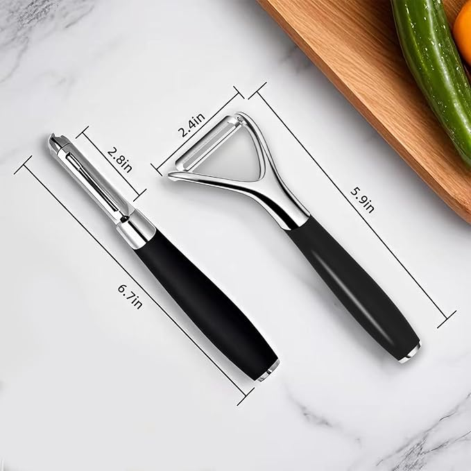 LIIGEMI Fruit Y Peeler, Sharp Blade Apple Peeler with Comfortable Non-slip Plastic Handle, Dishwasher Safe