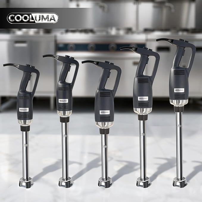 COOLUMA Commercial Immersion Blender, 500W Heavy Huty Hand Blender With 16 Inch Removable Shaft, 6,000-20,000 RPM Variable Speed, Industrial Hand Mixer For Pro Restaurant Kitchen.