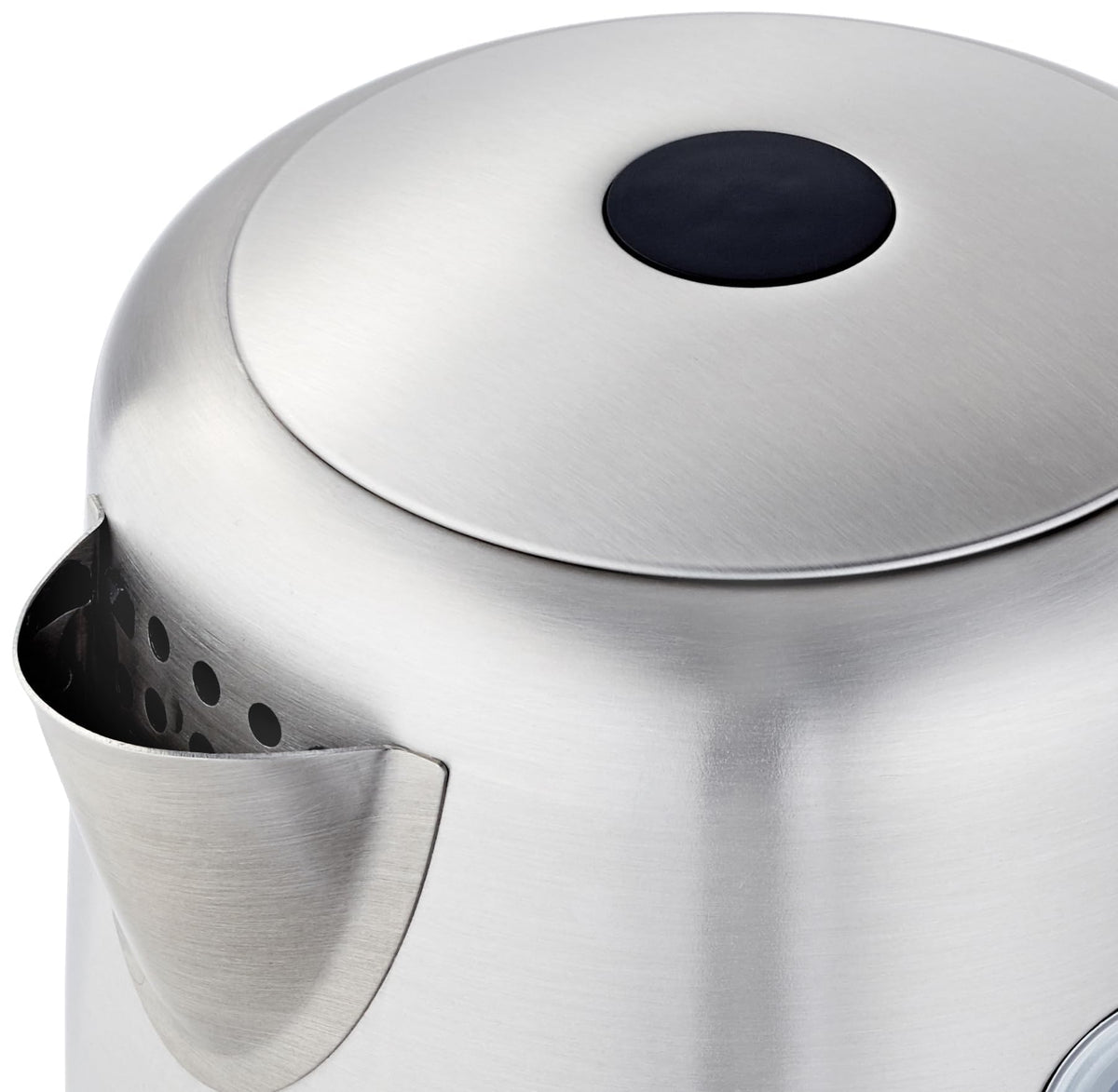 Amazon Basics Electric Stainless Steel Kettle for Tea and Coffee, BPA-Free, Fast Boiling, Auto Shut-Off, 1 Liter, 1500W, Black and Silver
