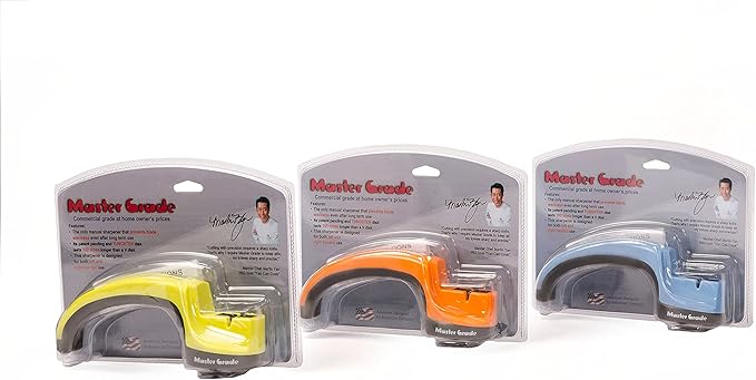 Master Grade Premium Manual Knife Sharpener in orange