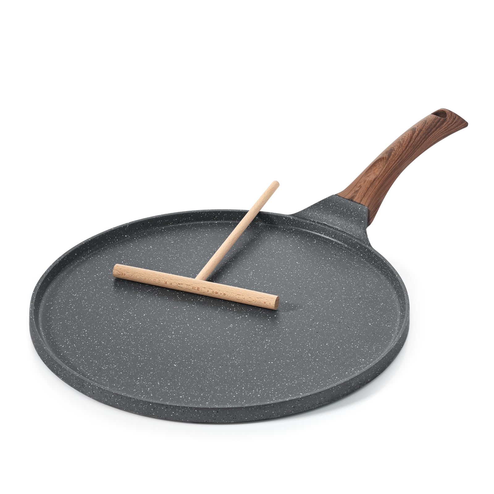 SENSARTE 10 Inch Nonstick Crepe Pan Granite Coating Pancake Pan Gray