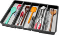 madesmart Classic Expandable Compartment Utensil Tray, Granite