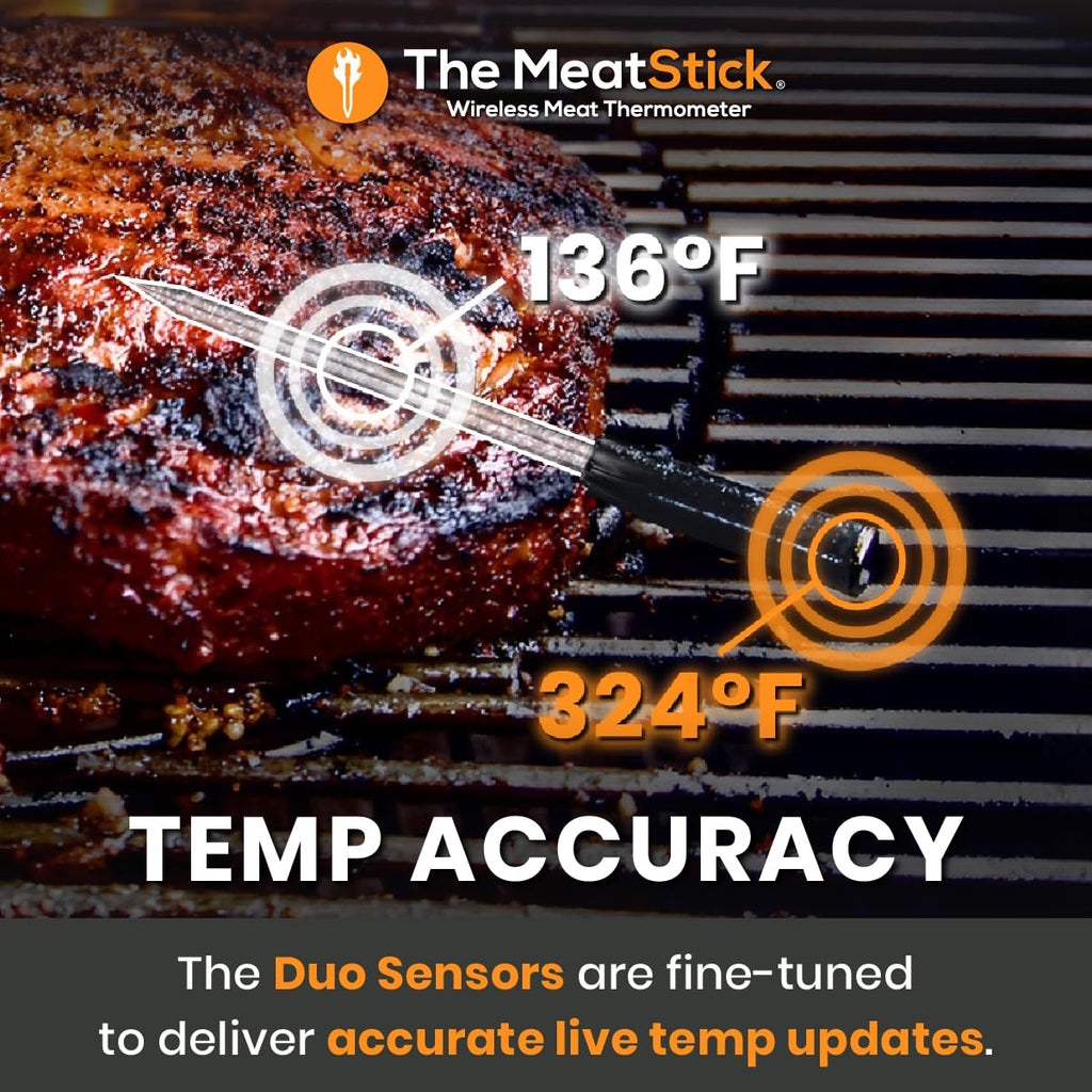 MeatStick X Bluetooth Wireless Meat Probe, 500ft+ Range Grill Thermometer