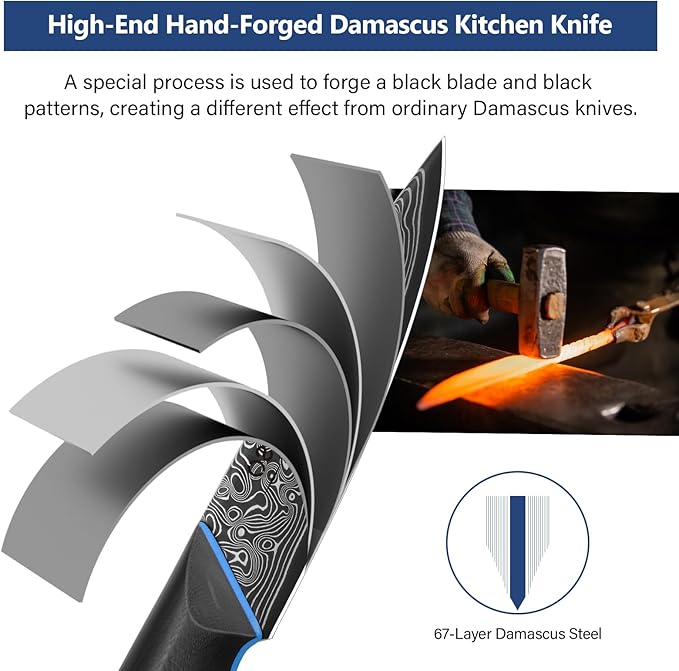 Paring Knife 3.75 Inch with 67-Layer Japanese Damascus Steel, G10 Handle