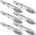 HINMAY Mini Stainless Steel Food Tongs with Silding Rings 7-Inch, Set of 6