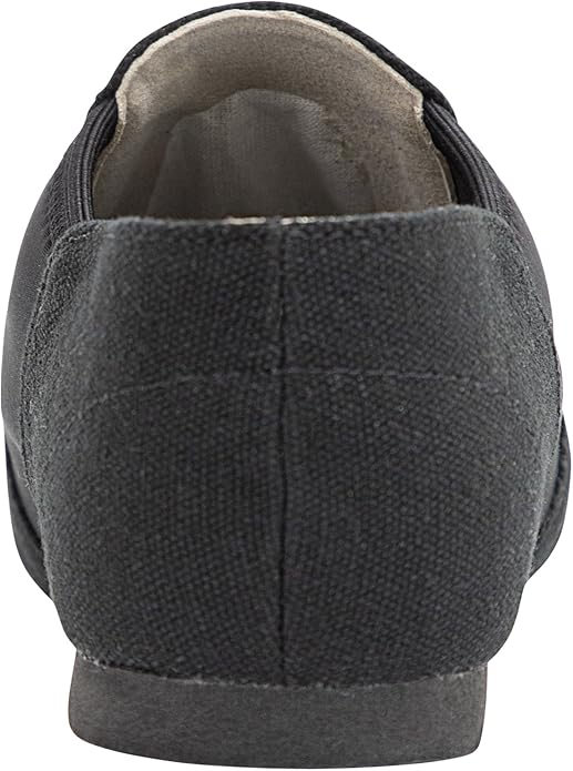 Linodes Unisex 09 Canvas Upper Slip-on Jazz Shoe for Women and Men's Dance Shoes-Black 9M