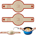 PLAPITATE Silicone Bread Sling for Dutch Oven Liner, 2 Pack Non-Stick, Easy Clean Reusable Silicone Baking Mat with Long Handles, Easy to Transfer Sourdough Bread, Red