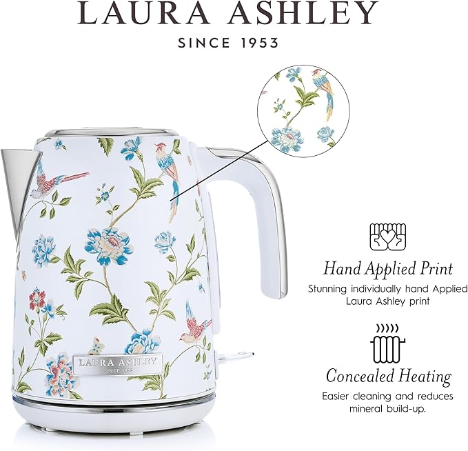 Laura Ashley Electric Kettles for Boiling Water, 1.7L Electric Tea Kettle