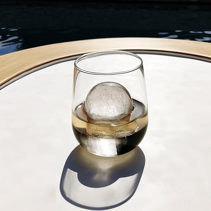Ball Ice Cube Tray and Big Cube Molds for Whiskey, Slow Melting Set