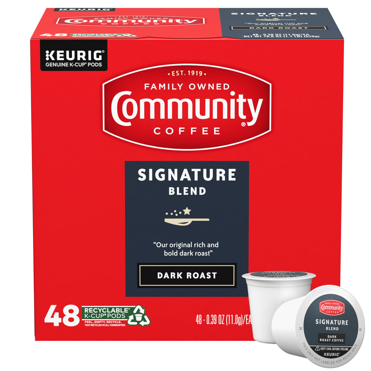 Community Coffee Grandma's Sugar Cookie Keurig K-Cup Pods, Limited Edition Holiday Flavor, Natural Ingredients, 10 Count (Pack of 1)