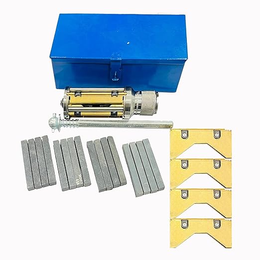 Rahish Tools Engine Cylinder Hone Kit 2.5" to 5.5" with 4 Extra Carriers Adjustable Handheld Honing Machine Tool Kit with 16 Stones Sizes 4" x1/2" x1/2" - Works for Mid-Size to Larger Car Engines