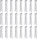 24 Pack Premium Small Serving Tongs,Dmoera Mini Stainless Steel Appetizer Tongs, 5 Inch(12.7cm)