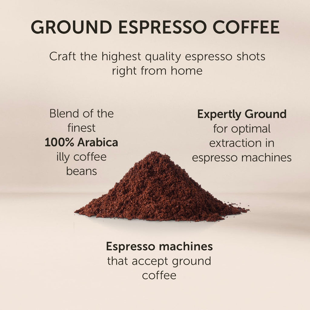 illy Ground Espresso Coffee, Intenso Dark Roast, 4.4 oz
