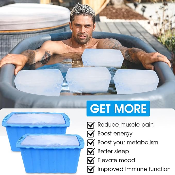4PC Extra Large Ice Cube Molds, Giant Ice Block Molds, Silicone Ice Maker
