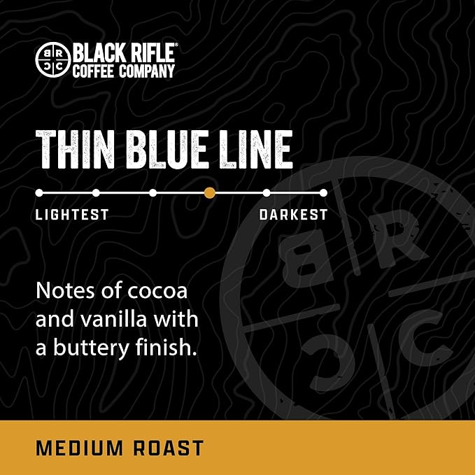 Black Rifle Coffee Medium Roast K Cup Coffee Thin Blue Line 12 Count