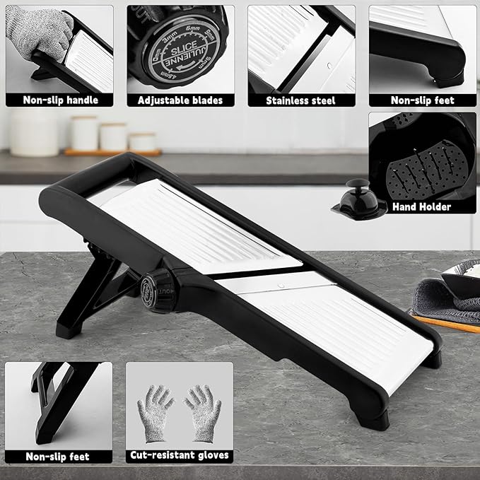 VEKAYA Mandoline Slicer for Kicthen, Vegetable Slicer