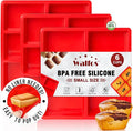 Walfos Silicone Mini Bread Baking Pan 6 Cavities Non-Stick Silicone Mini Loaf Pans 3 pcaks Food Grade Baking Mold For Bread, Cakes, Muffin, Dough, Release Easily and Dishwasher Safe