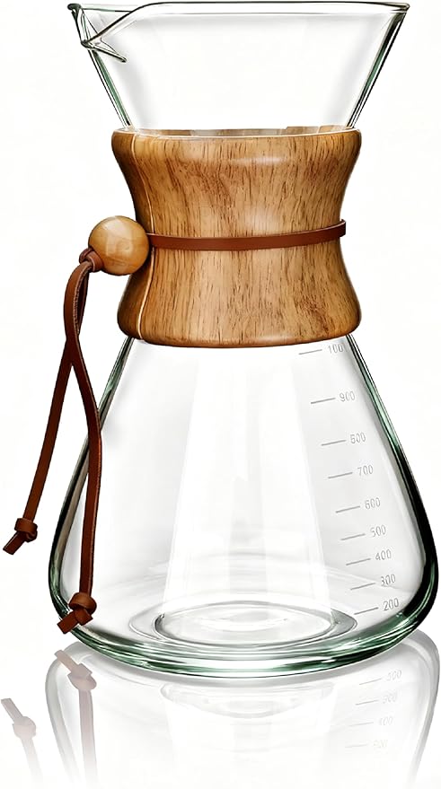 AGOGO Pour Over Coffee Maker Set, 34oz Slim Style, 304 Stainless Filter