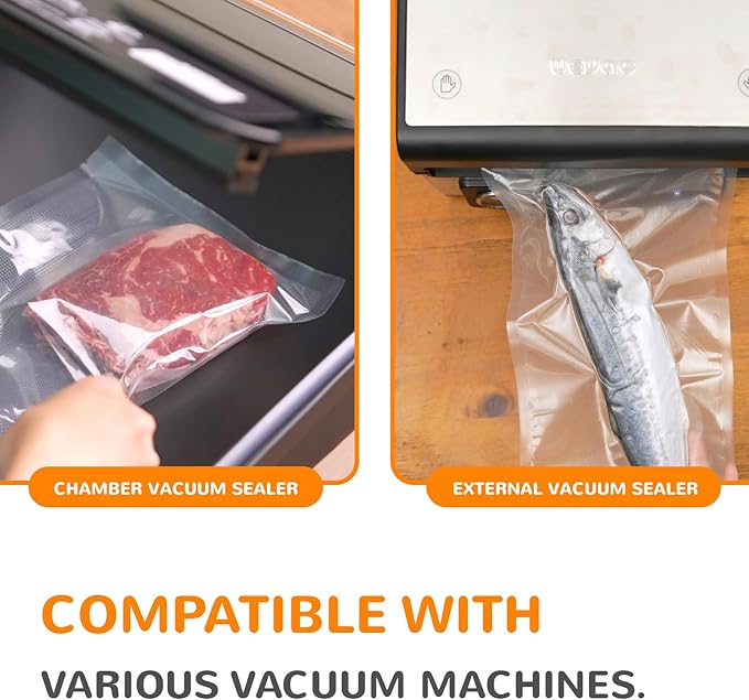 Wevac Vacuum Sealer Bags for Food, 11"x150' Roll, Fits Food Saver Machines