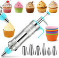 Novano Dessert Decorating Syringe Set, Stainless Steel