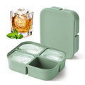 Nbyouw Ice Cube Tray 2 Pack – Stackable Large Silicone Ice Cube Freezer Molds & Easy Release Square Ice Cube Maker with Removable Lid BPA Free for Cocktail,Whiskey，Soup Baby Food