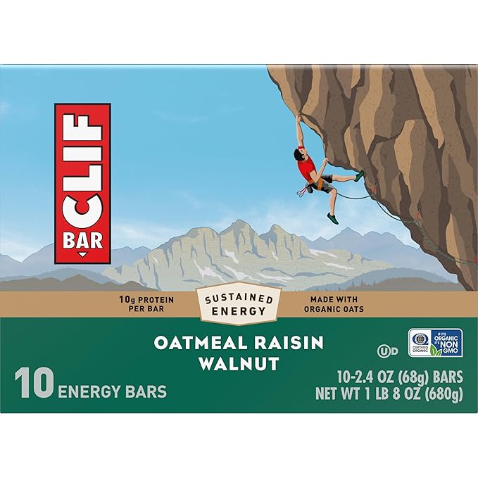CLIF BAR Protein Energy Bars, Oatmeal Raisin Walnut, 10ct