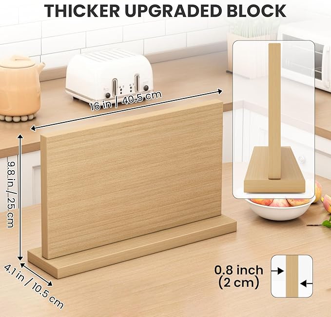 THMINS Large Magnetic Knife Holder, 16 x 9 Inch Magnetic Knife Block