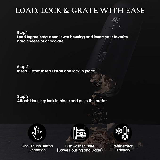 Grater Rain Cheese Grater, Heavy Duty Electrical Cheese Shredder