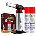 Jo Chef Kitchen Torch, Refillable Butane Torch for Creme Brulee, Cooking