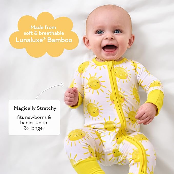 Little Sleepies Baby Pajamas, Sunshine, 18-24M