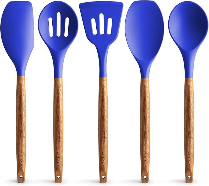 Zulay Kitchen 5 Piece Silicone Utensil Set