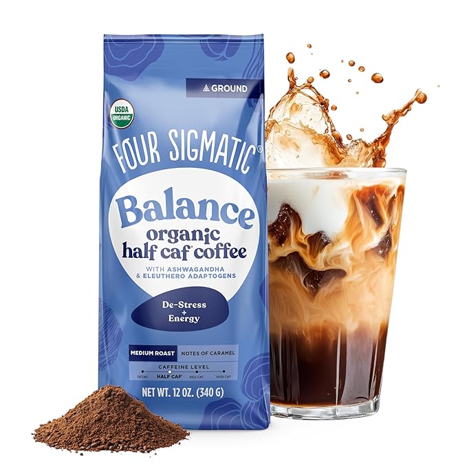 FOUR SIGMATIC Organic Balance Adaptogen Ground Coffee, 12 OZ