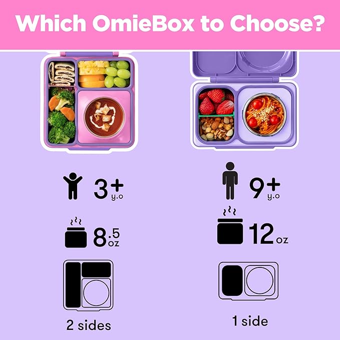Omie OmieBox Kids Insulated Bento Box, Unicorn Pink