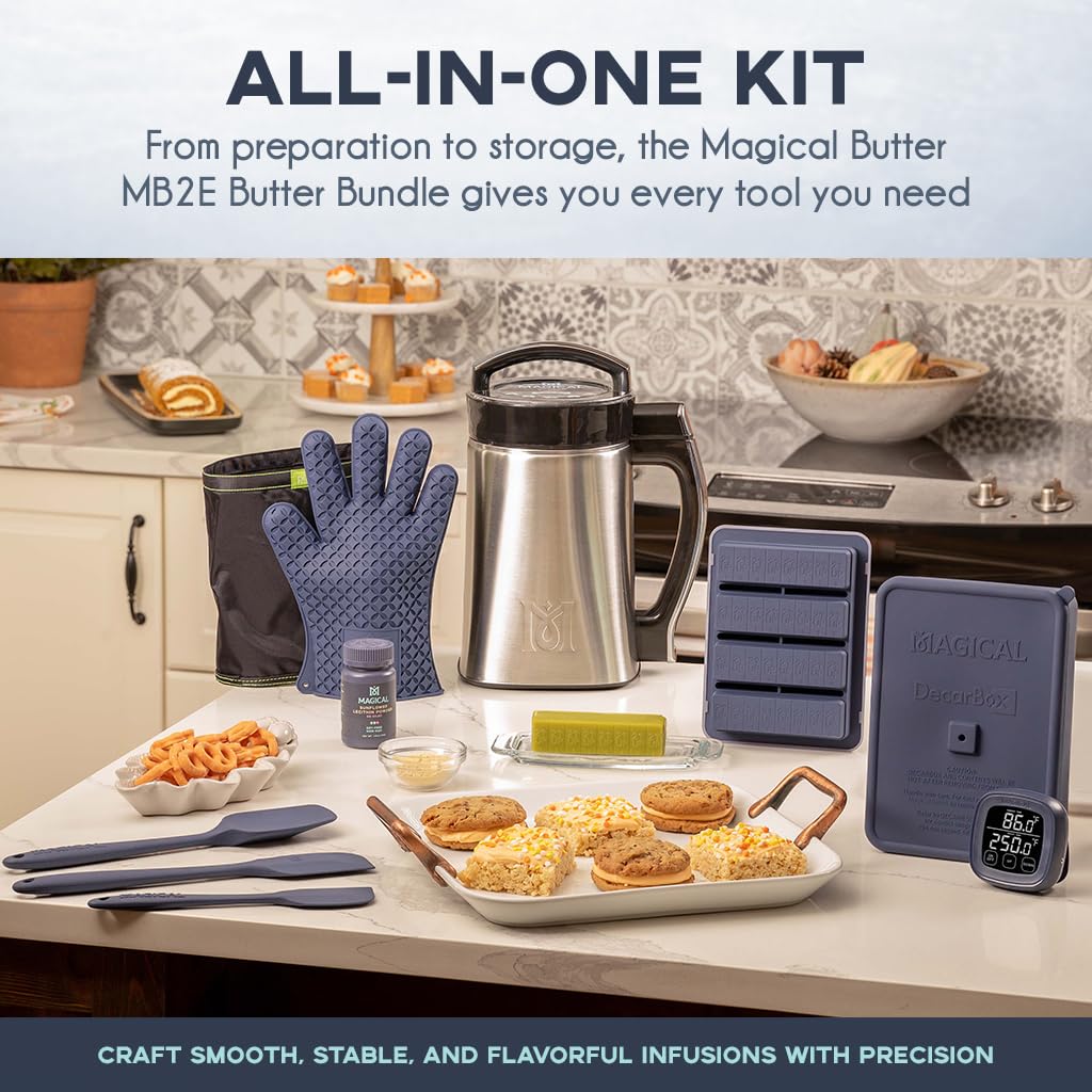 Magical Butter Machine MB2E Herb Infuser Lecithin, Decarbox, Tray, Spatulas