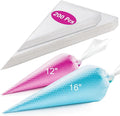 Piping Bags 12 & 16 Inch, 200 PCS Tipless Piping Bags Disposable Pastry Bags Thick Icing Bags for Decorating Cake Cookies