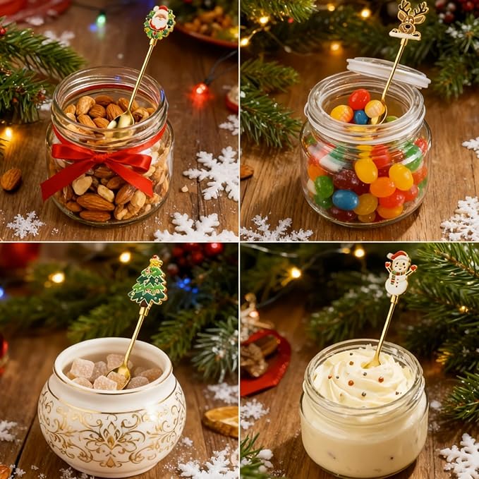 Christmas Cutlery Set (4, Gold, 【4 spoons】)