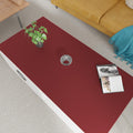 Zinkooat Faux Leather Table Cover,1.8mm Thick,24x48 Inch Desk Cover,Large Desk Mat,Table Protector,Table Cover Protector,Craft Mats to Protect Table(Black+Wine Red,24x48)